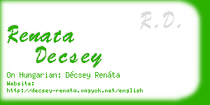 renata decsey business card