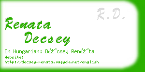 renata decsey business card